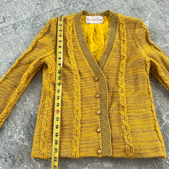 RARE Vintage Oscar de La Renta 1960’s knit cardigan skirt set - Picture 12 of 16